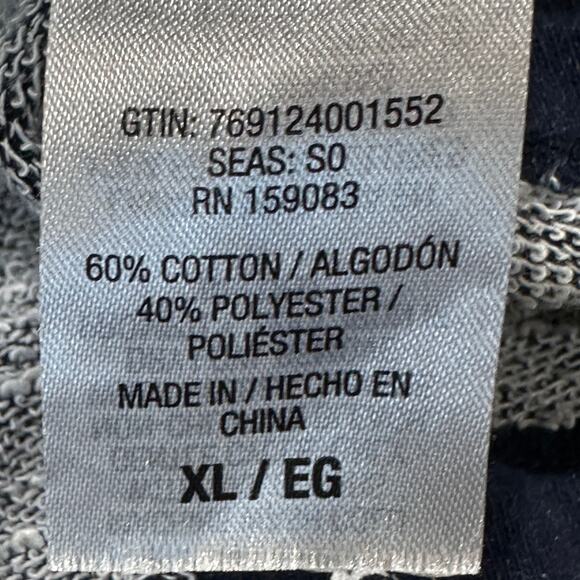 IB Diffusion Sweatshirt XL Blue Anchor Pullover 3/4 Sleeves Cotton Blend Coastal - Picture 7 of 7